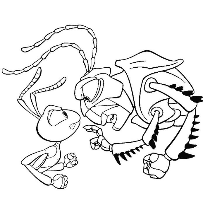 coloriage 1001 pattes dispute